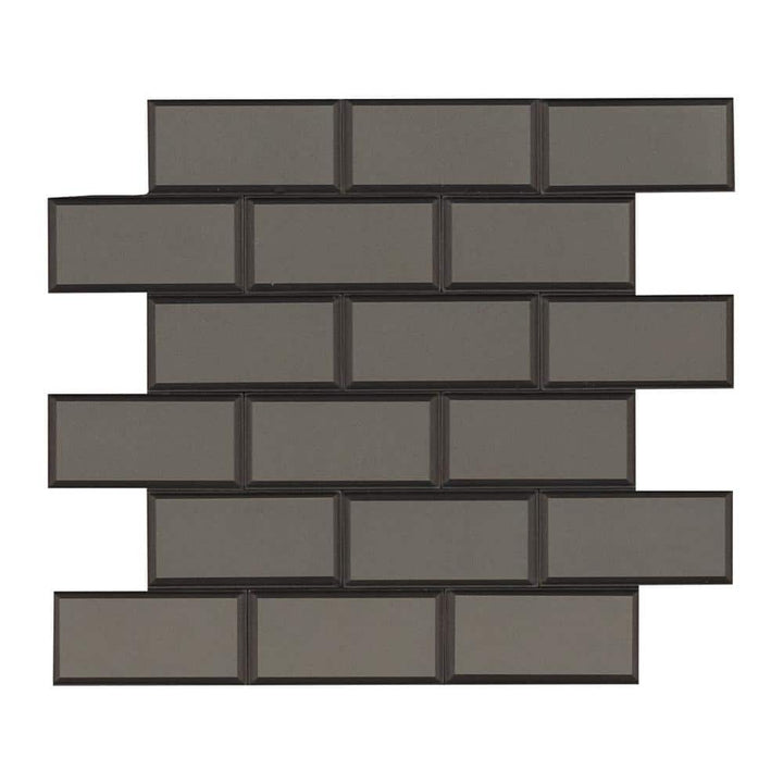 MSI Crisson Bevel Subway Peel and Stick Textured Glass Mosaic Tile, 12 in. x 12 in. x 4mm (1 sq. ft. Sheet)
