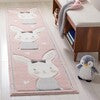 Safavieh Carousel Kids Stork 5 x 5 Pink/Ivory Round Indoor Kids Area Rug