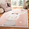 Safavieh Carousel Kids Stork 5 x 5 Pink/Ivory Round Indoor Kids Area Rug