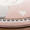 Safavieh Carousel Kids Stork 5 x 5 Pink/Ivory Round Indoor Kids Area Rug