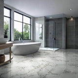 MSI Crystal Bianco 12 in. x 24 in. Polished Porcelain Floor and Wall Tile (16 sq. ft. /Case)