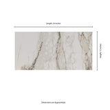 MSI Crystal Bianco 12 in. x 24 in. Polished Porcelain Floor and Wall Tile (16 sq. ft. /Case)