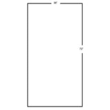Swan Crystal Colors 36 in. x 72 in. 1-Piece Easy Up Adhesive Corner Panel in Crystal Black
