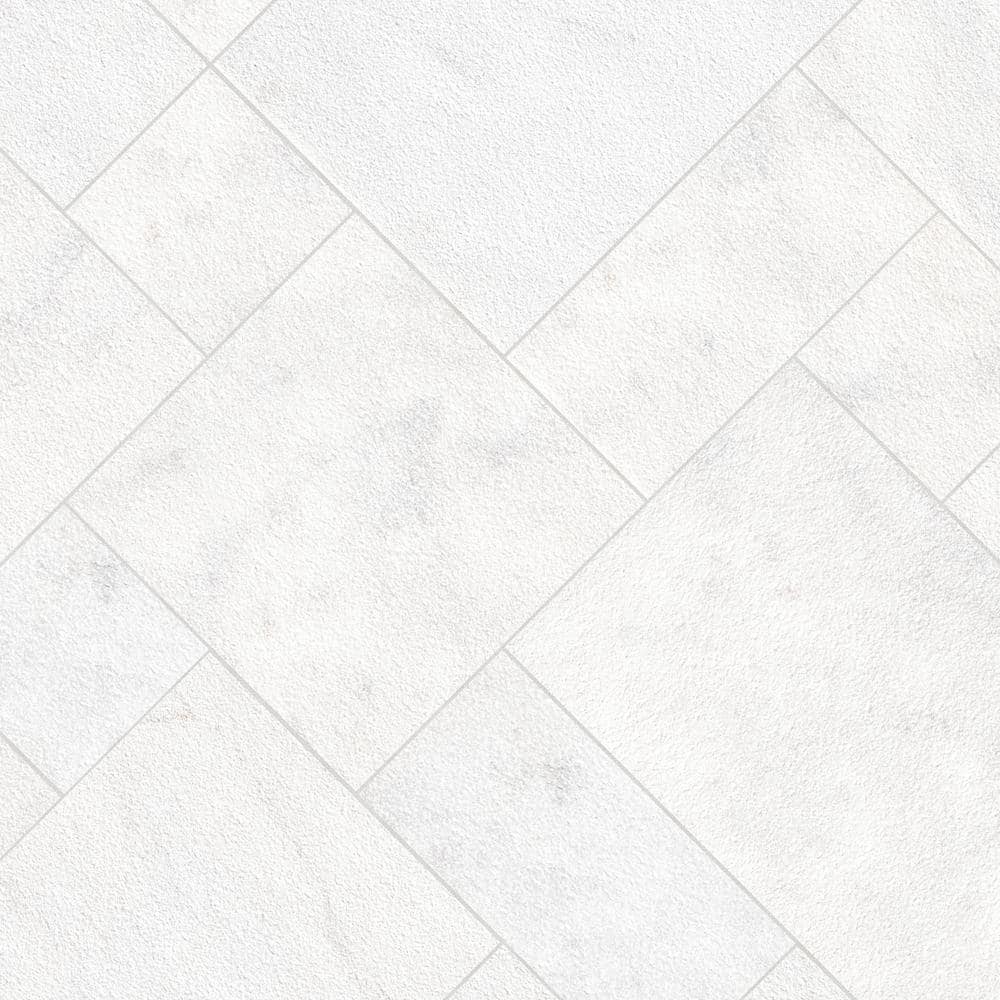 MSI Crystal White 10-Piece Kit Sandblast Marble Paver Tile Kit (160 Sq. ft./Pallet)