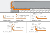 Schluter Systems JOLLY 0.5-in W x 98.5-in L Polished Chrome Aluminum L-Angle Tile Edge Trim