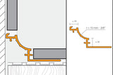 Schluter Systems DILEX-AHK 0.375-in W x 98.5-in L Satin Anodized Aluminum Tile Edge Trim