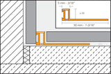 Schluter Systems DILEX-BWA 0.188-in W x 98.5-in L Stone Grey PVC Tile Edge Trim