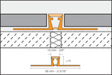 Schluter Systems DILEX-BWB 0.5-in W x 98.5-in L Grout Grey PVC Tile Edge Trim