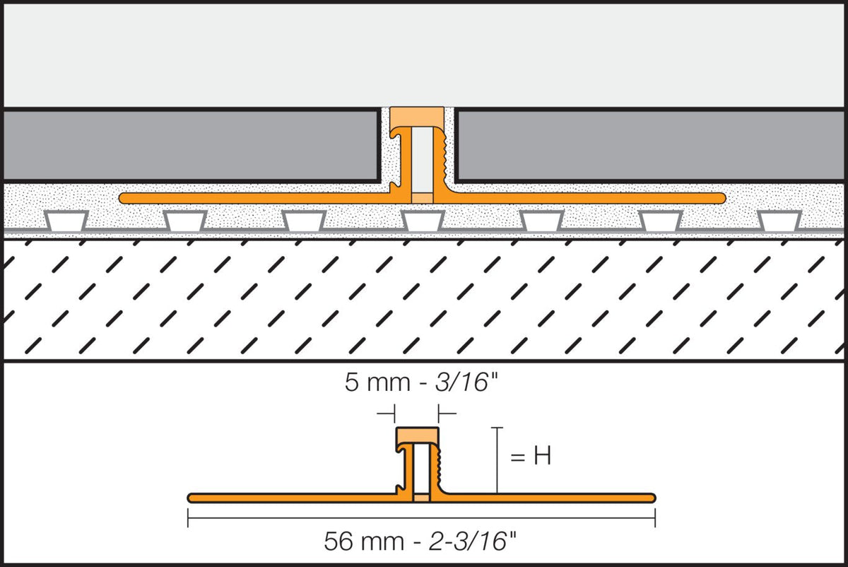 Schluter Systems DILEX-BWS 0.5-in W x 98.5-in L Cream PVC Tile Edge Trim