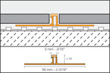 Schluter Systems DILEX-BWS 0.313-in W x 98.5-in L Cream PVC Tile Edge Trim