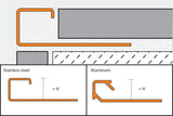 Schluter Systems QUADEC 0.5-in W x 98.5-in L Bronze Aluminum Tile Edge Trim