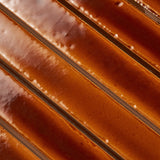 Kanbina Honey Brown 5x18 Crackled Glossy Ceramic Mosaic Tile