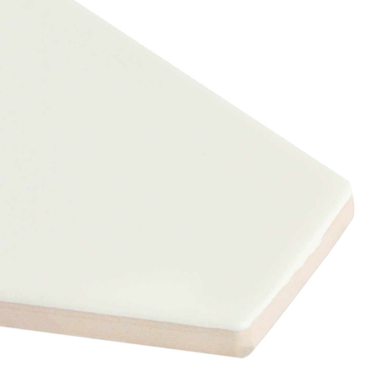 Manchester Vanilla Hexagon Glossy Ceramic Wall Tile - Lux Tile
