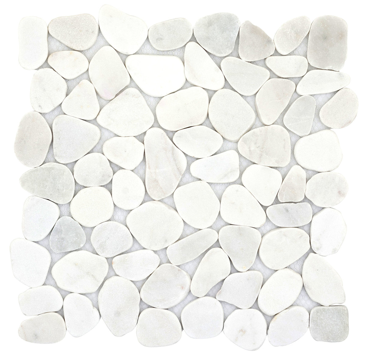 Emser Cultura Taupe Natural Stone Pebble Mosaic Border Tile, 12-in x 12-in Sheet (10-Pack)