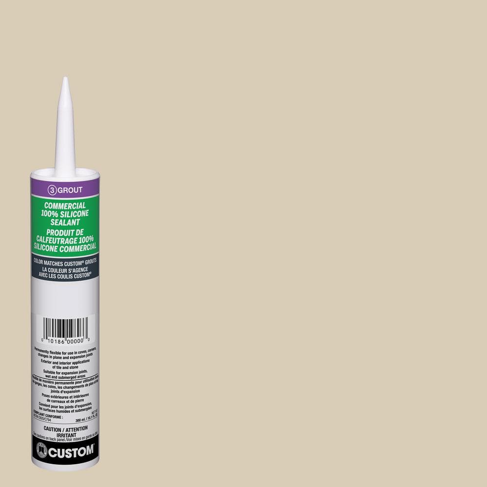 Custom Building Products Commercial #10 Antique White 10.1 oz. Silicone Caulk