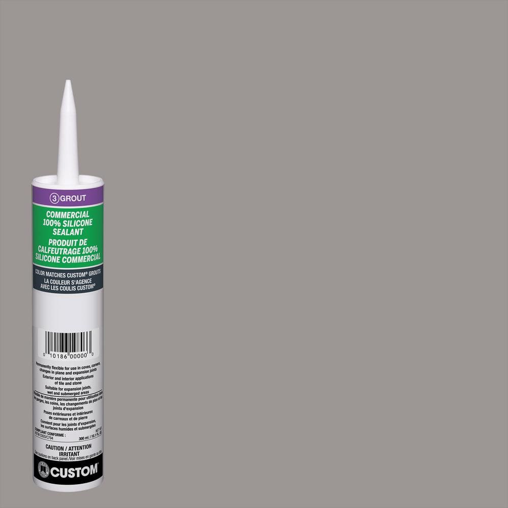 Custom Building Products Commercial #165 Delorean Gray 10.1 oz. Silicone Caulk