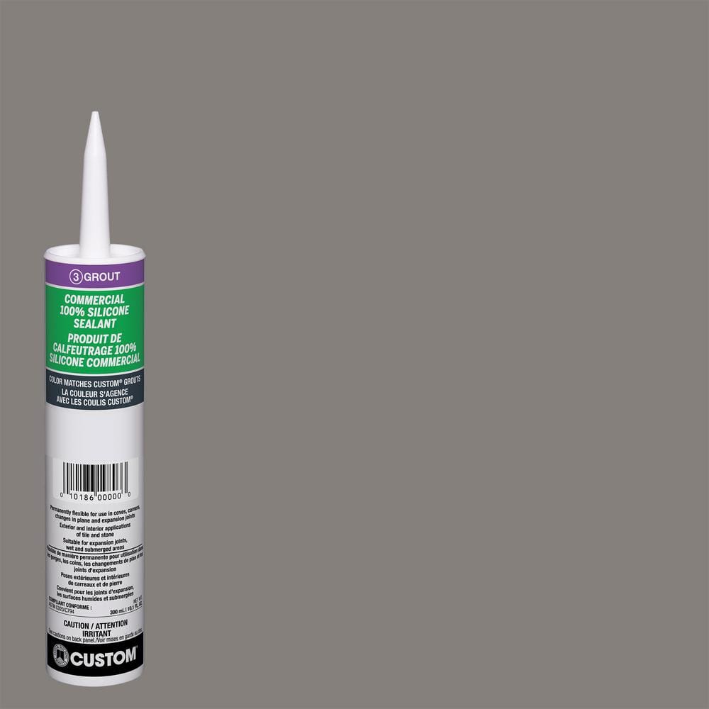 Custom Building Products Commercial #335 Winter Gray 10.1 oz. Silicone Caulk