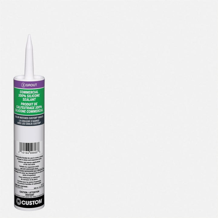 Custom Building Products Commercial #640 10.1 oz. Arctic White Silicone Caulk