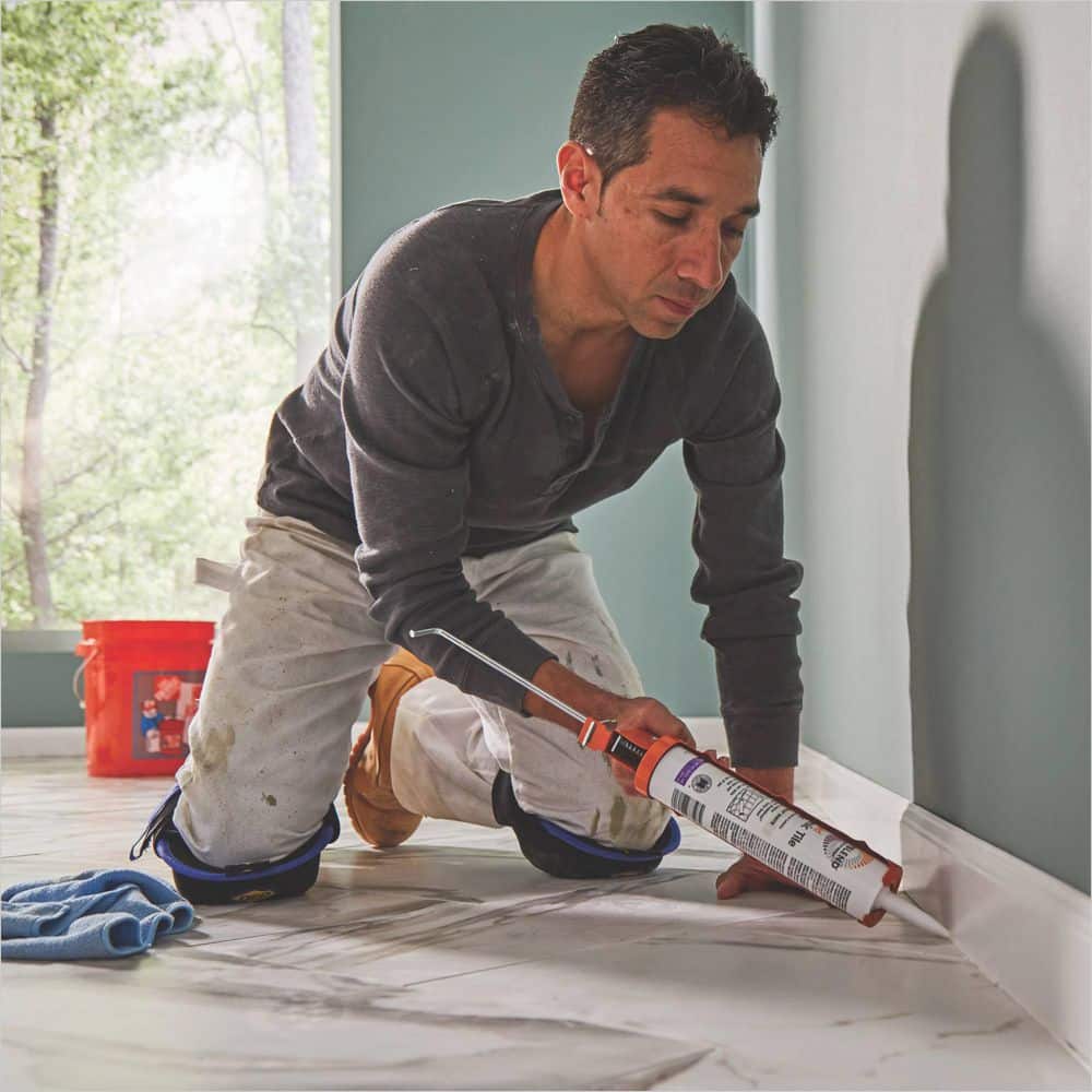 Custom Building Products Polyblend #115 Platinum 10.5 oz. Sanded Ceramic Tile Caulk