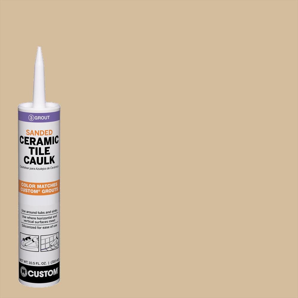 Custom Building Products Polyblend #122 Linen 10.5 oz. Sanded Ceramic Tile Caulk
