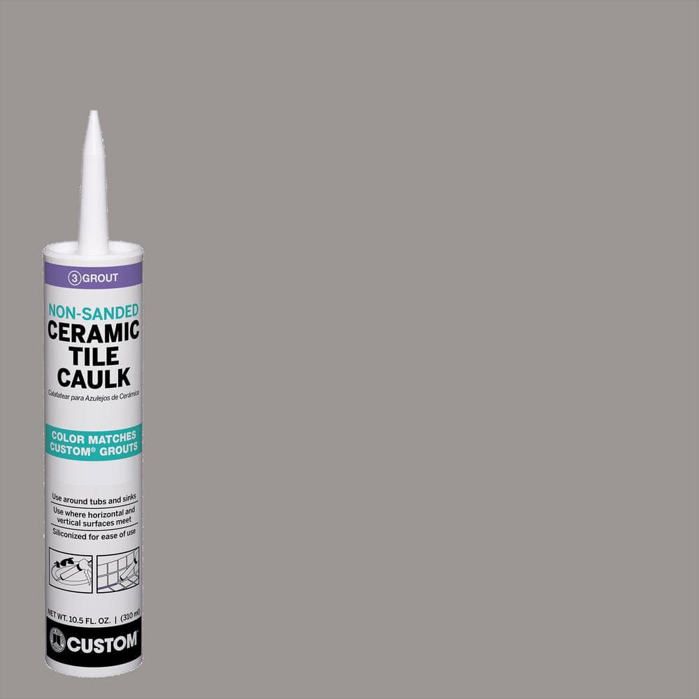Custom Building Products Polyblend #165 Delorean Gray 10.5 oz. Non-Sanded Ceramic Tile Caulk