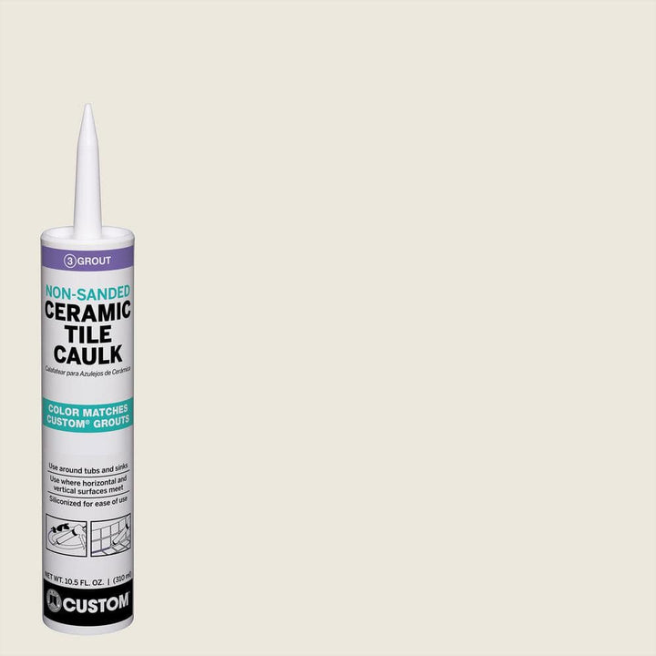 Custom Building Products Polyblend #381 Bright White 10.5 oz. Non-Sanded Ceramic Tile Caulk