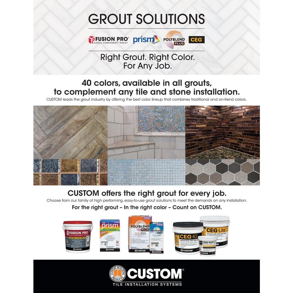 Custom Building Products Grout Solutions Color Sample Kit - 40 Colors