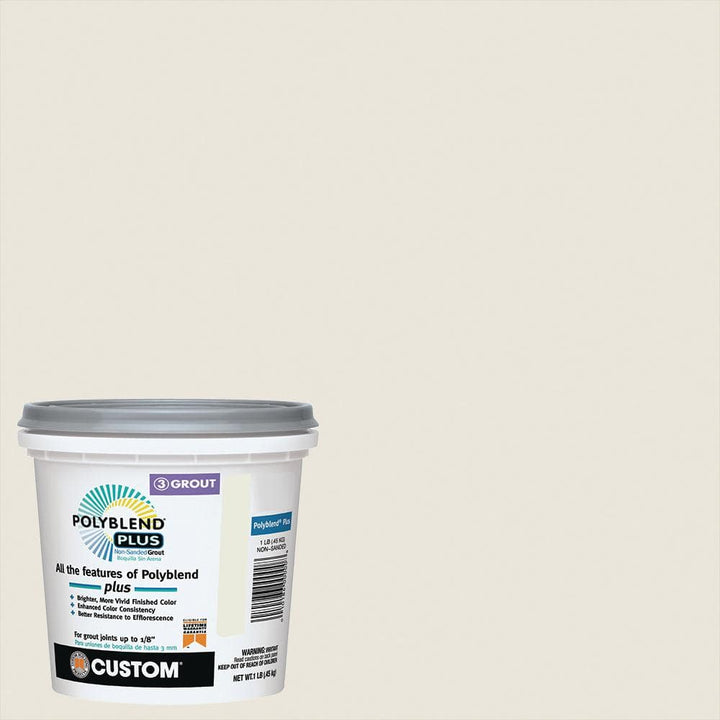 Custom Building Products Polyblend Plus #381 Bright White 1 lb. Unsanded Grout