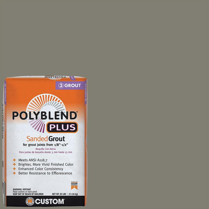 Custom Building Products Polyblend Plus #09 Natural Gray 25 lb. Sanded Grout