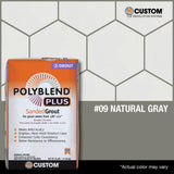Custom Building Products Polyblend Plus #09 Natural Gray 25 lb. Sanded Grout