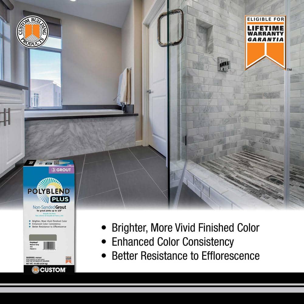 Custom Building Products Polyblend Plus #10 Antique White 10 lb. Unsanded Grout