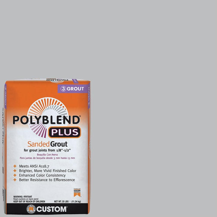 Custom Building Products Polyblend Plus #115 Platinum 25 lb. Sanded Grout