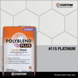Custom Building Products Polyblend Plus #115 Platinum 25 lb. Sanded Grout