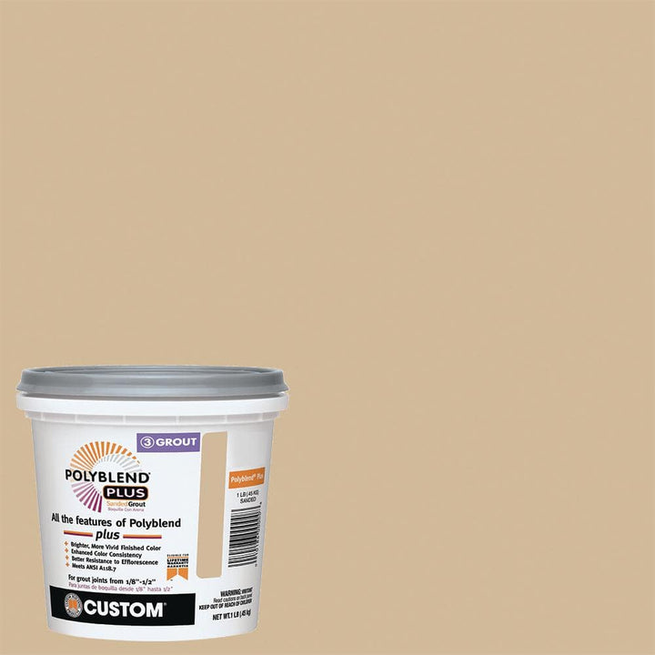 Custom Building Products Polyblend Plus #122 Linen 1 lb. Sanded Grout
