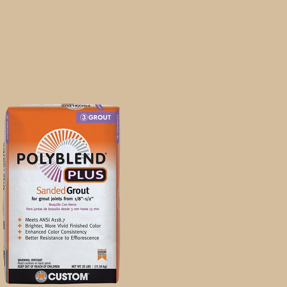 Custom Building Products Polyblend Plus #122 Linen 25 lb. Sanded Grout