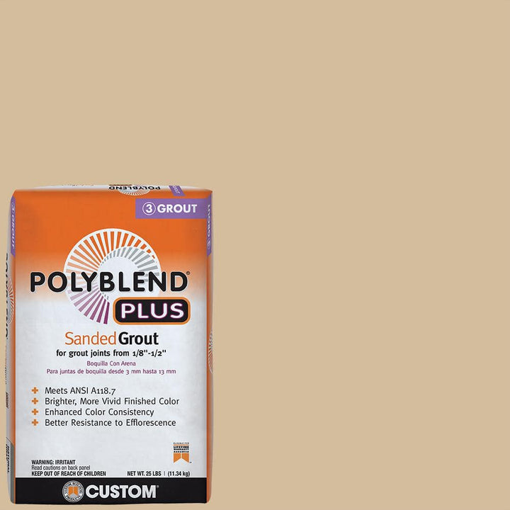 Custom Building Products Polyblend Plus #122 Linen 25 lb. Sanded Grout
