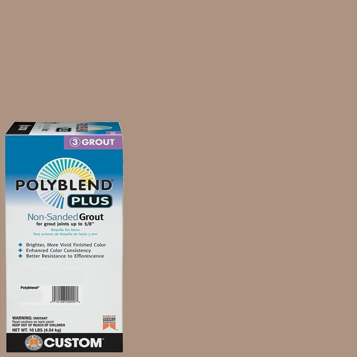Custom Building Products Polyblend Plus #135 Mushroom 10 lb. Unsanded Grout