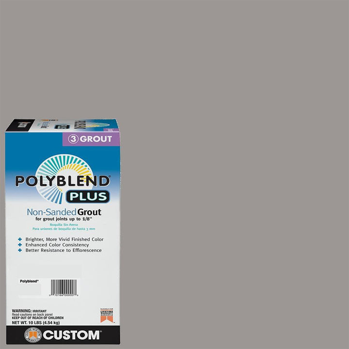 Custom Building Products Polyblend Plus #165 Delorean Gray 10 lb. Unsanded Grout
