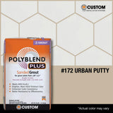 Custom Building Products Polyblend Plus #172 Urban Putty 25 lb. Sanded Grout