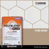 Custom Building Products Polyblend Plus #186 Khaki 25 lb. Sanded Grout