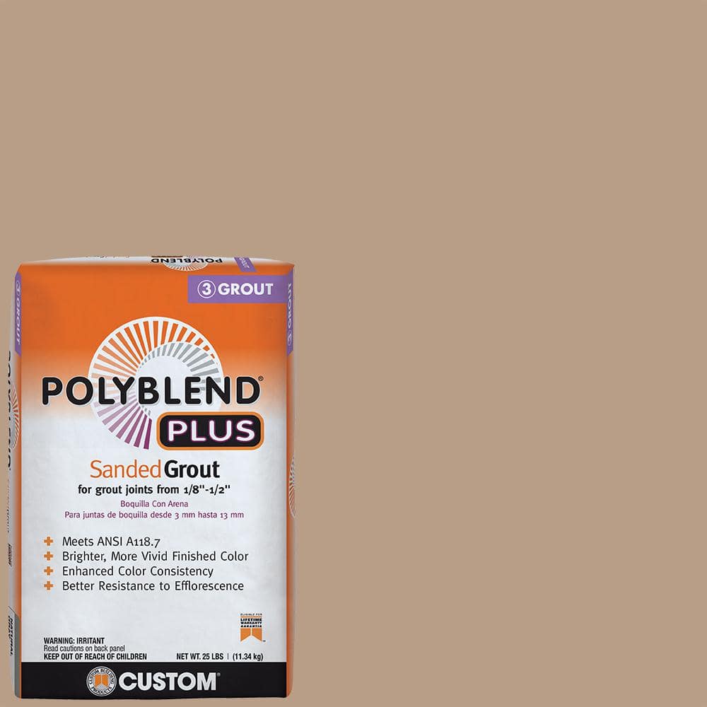 Custom Building Products Polyblend Plus #380 Haystack 25 lb. Sanded Grout
