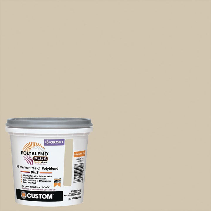 Custom Building Products Polyblend Plus #382 Bone 1 lb. Sanded Grout