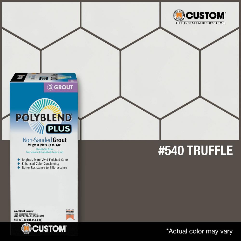Custom Building Products Polyblend Plus #540 Truffle 10 lb. Unsanded Grout
