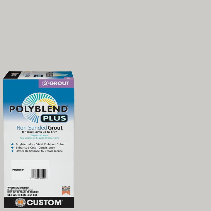 Custom Building Products Polyblend Plus #544 Rolling Fog 10 lb. Unsanded Grout