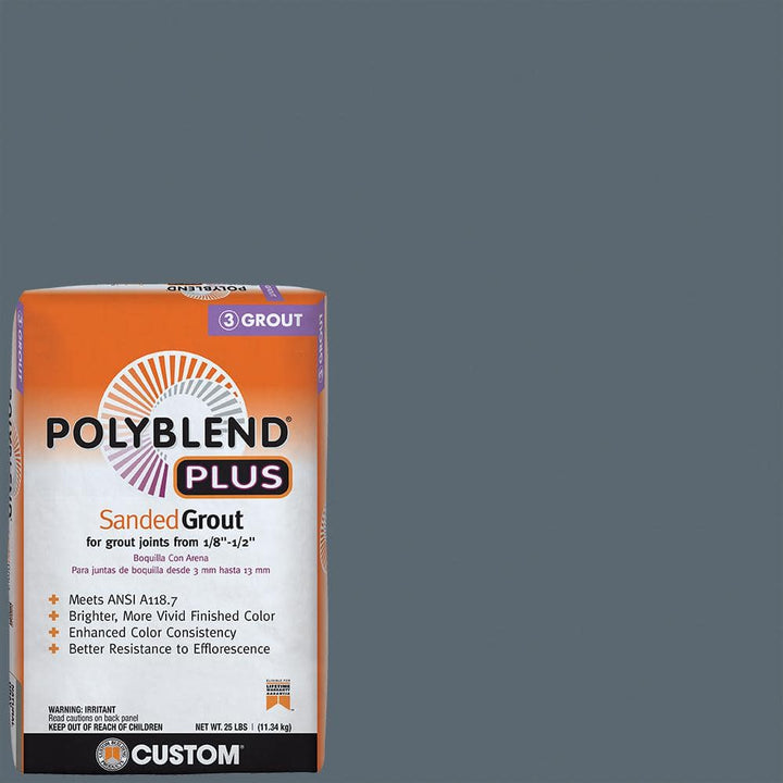 Custom Building Products Polyblend Plus #645 Steel Blue 25 lb. Sanded Grout