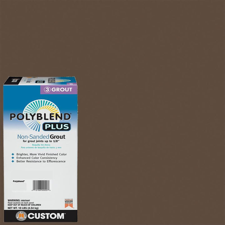 Custom Building Products Polyblend Plus #646 Coffee Bean 10 lb. Unsanded Grout