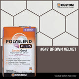 Custom Building Products Polyblend Plus #647 Brown Velvet 25 lb. Sanded Grout