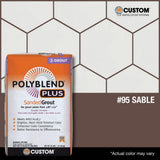 Custom Building Products Polyblend Plus #95 Sable Brown 25 lb. Sanded Grout