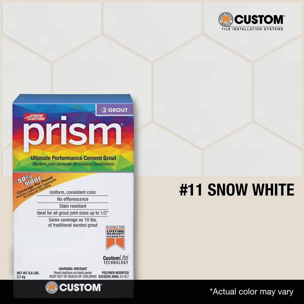 Custom Building Products Prism #11 Snow White 17 lb. Ultimate Performance Grout