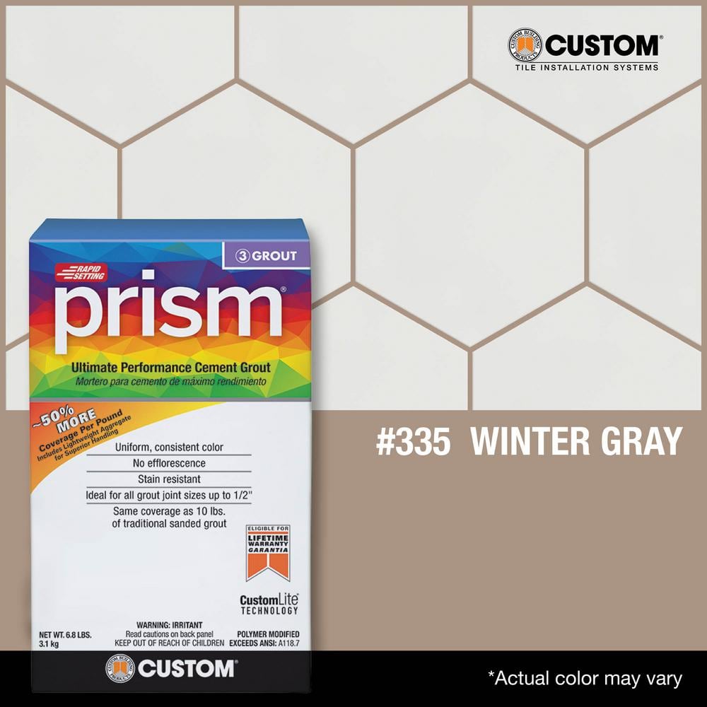 Custom Building Products Prism #335 Winter Gray 17 lb. Ultimate Performance Grout